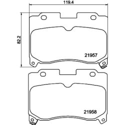 Brake Pad Set MINTEX MDB1838 OE Ref AY040TY038