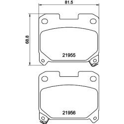 Brake Pad Set MINTEX MDB1839 OE Ref AY060TY013
