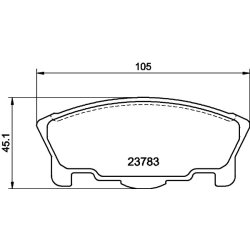 Brake Pad Set MINTEX MDB1857 OE Ref 0449187215000 MINTEX
