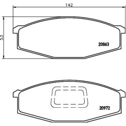Brake Pad Set MINTEX MDB1863 OE Ref 41060G9725