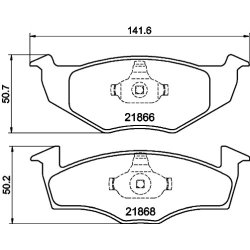 Brake Pad Set MINTEX MDB1872 OE Ref 1H0698151B