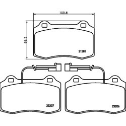 Brake Pad Set MINTEX MDB1877 OE Ref 77362239
