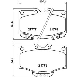 Brake Pad Set MINTEX MDB1894 OE Ref AY040TY040 MINTEX