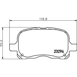 Brake Pad Set MINTEX MDB1897 OE Ref 0446502010 MINTEX