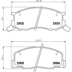 Brake Pad Set MINTEX MDB1909 OE Ref 0446528380