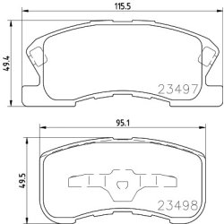 Brake Pad Set MINTEX MDB1910 OE Ref 0449197205000 MINTEX