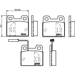 Brake Pad Set MINTEX MDB1911 OE Ref 60760092 MINTEX