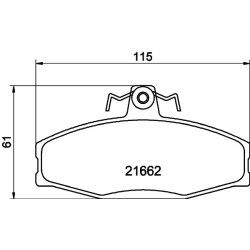 Brake Pad Set MINTEX MDB1913 OE Ref 115430261 MINTEX