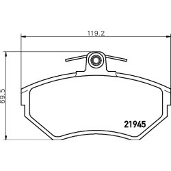 Brake Pad Set MINTEX MDB1919 OE Ref 8E0698151
