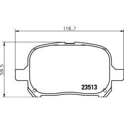 Brake Pad Set MINTEX MDB1921 OE Ref 0446533150 MINTEX
