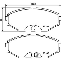 Brake Pad Set MINTEX MDB1928 OE Ref AY040NS028