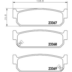 Brake Pad Set MINTEX MDB1929 OE Ref AY060NS034 MINTEX