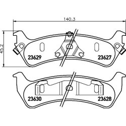 Brake Pad Set MINTEX MDB1933 OE Ref XL2Z2200AA