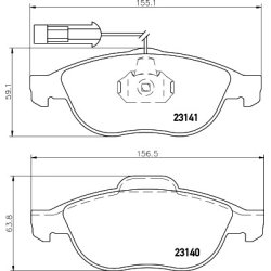 Brake Pad Set MINTEX MDB1934 OE Ref 9948337