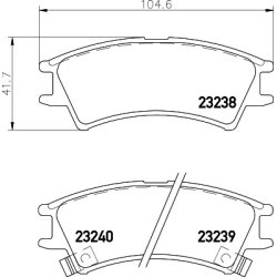 Brake Pad Set MINTEX MDB1938 OE Ref 5810102A00 MINTEX