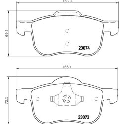 Brake Pad Set MINTEX MDB1944 OE Ref 272401