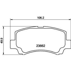 Brake Pad Set MINTEX MDB1945 OE Ref 5581075F00000