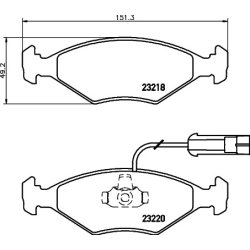 Brake Pad Set MINTEX MDB1949 OE Ref 71738156