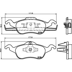 Brake Pad Set MINTEX MDB1958 OE Ref YS4Z2001AA MINTEX