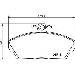 Brake Pad Set MINTEX MDB1972 OE Ref SFP100360