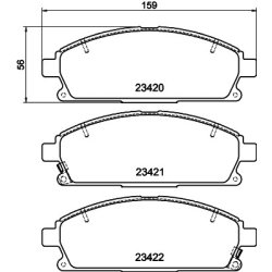 Brake Pad Set MINTEX MDB1975 OE Ref 06450SJK010