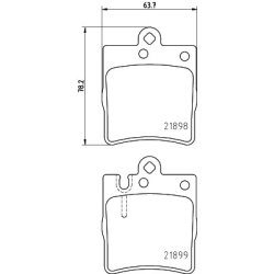 Brake Pad Set MINTEX MDB1991 OE Ref A0024205220