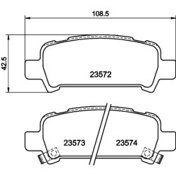 Brake Pad Set MINTEX MDB1999 OE Ref 4605A644