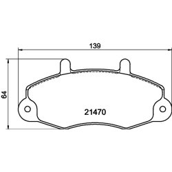Brake Pad Set MINTEX MDB2000 OE Ref 93VX2K021AB