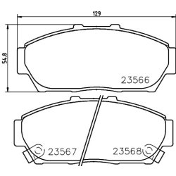 Brake Pad Set MINTEX MDB2005 OE Ref 45022ST7406