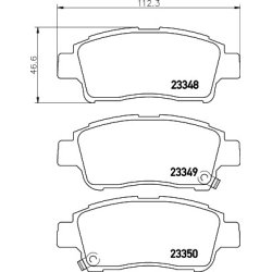 Brake Pad Set MINTEX MDB2006 OE Ref 0446552050