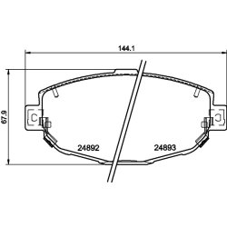 Brake Pad Set MINTEX MDB2007 OE Ref AY040TY034