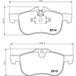 Brake Pad Set MINTEX MDB2011 OE Ref SFP100511