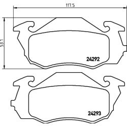 Brake Pad Set MINTEX MDB2021 OE Ref AY040KE021 MINTEX