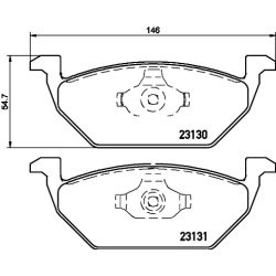 Brake Pad Set MINTEX MDB2034 OE Ref 1J0698151A MINTEX