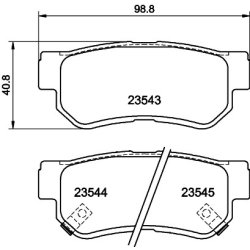 Brake Pad Set MINTEX MDB2036 OE Ref 4841321B10