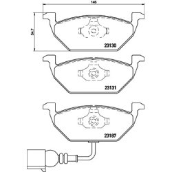 Brake Pad Set MINTEX MDB2040 OE Ref JZZ698151AA