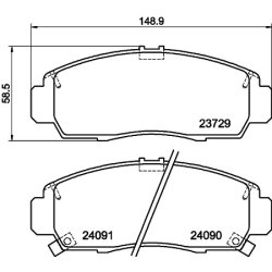 Brake Pad Set MINTEX MDB2043 OE Ref 45022TR0E50