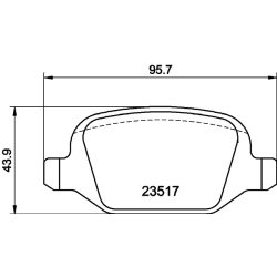 Brake Pad Set MINTEX MDB2051 OE Ref 77364920