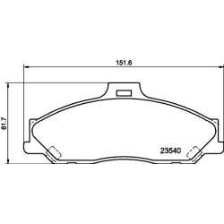 Brake Pad Set MINTEX MDB2053 OE Ref 2M342001EA