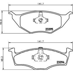 Brake Pad Set MINTEX MDB2057 OE Ref 6E0698151