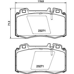 Brake Pad Set MINTEX MDB2064 OE Ref 1634200820