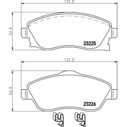 Brake Pad Set MINTEX MDB2073 OE Ref 95519746 MINTEX