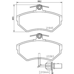Brake Pad Set MINTEX MDB2075 OE Ref 8E0698151B