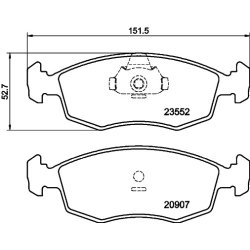 Brake Pad Set MINTEX MDB2076 OE Ref 71738151