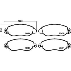 Brake Pad Set MINTEX MDB2078 OE Ref 1C1J2K021AA MINTEX