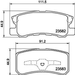 Brake Pad Set MINTEX MDB2080 OE Ref V2018671AA