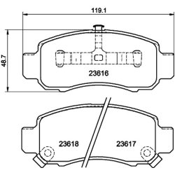 Brake Pad Set MINTEX MDB2087 OE Ref 45022S3Y020