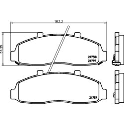 Brake Pad Set MINTEX MDB2088 OE Ref F65Z2001AA MINTEX