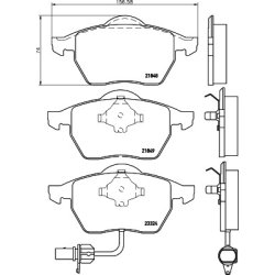 Brake Pad Set MINTEX MDB2102 OE Ref 7M3698151