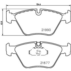 Brake Pad Set MINTEX MDB2107 OE Ref 1164629